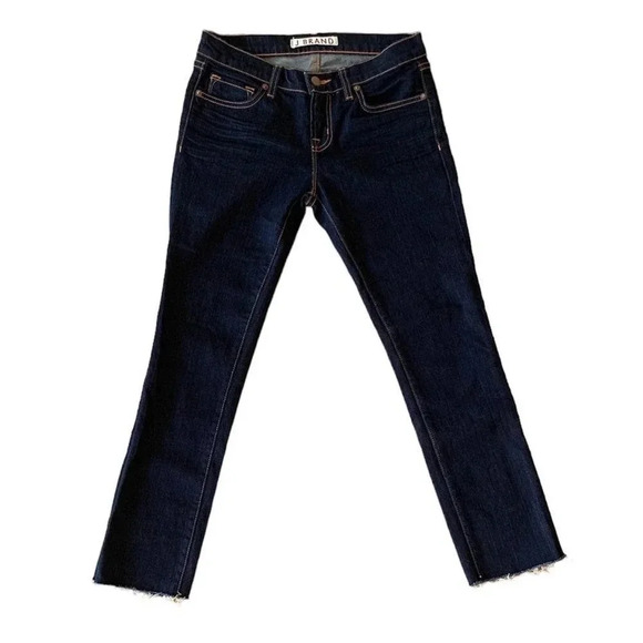 J Brand Denim - J Brand 26 Skinny Ankle Cut Off Capri Jean In Ink Dark Blue
